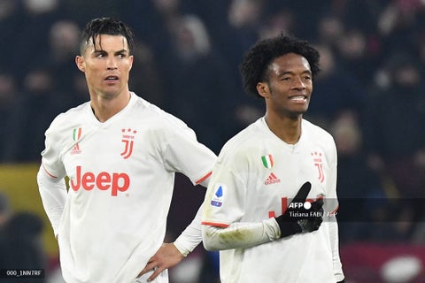 Cristiano Ronaldo y Juan Guillermo Cuadrado; Juventus