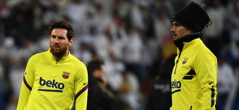 Antoine Griezmann y Lionel Messi