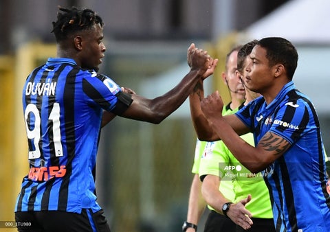 Duván Zapata y Luis Muriel, Atalanta