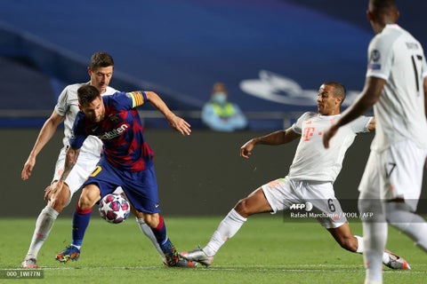 Thiago Alcántara y Lionel Messi