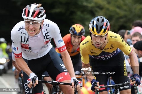 Tadej Pogacar y Primoz Roglic