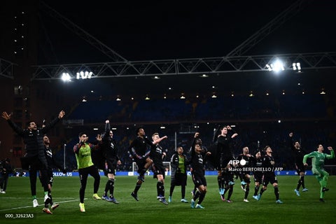 Juventus en su victoria frente a Sampdoria.