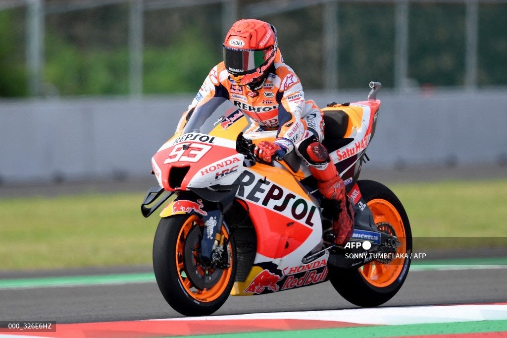 Marc Márquez (Repsol Honda RC 213 V) sufre otro episodio de diplopía