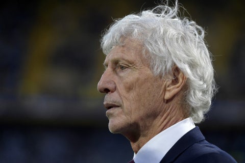 José Pékerman mientras fue técnico de la Selección de Venezuela