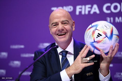 Gianni Infantino, presidente de la FIFA, durante el último congreso anual de la organización.