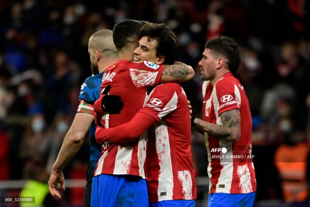 Atlético de Madrid en su triunfo antes Alavés por la liga española.