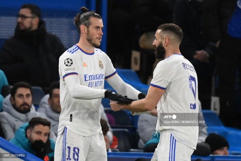 Gareth Bale en el ultimo partido de Champions sustituyendo a Benzema.