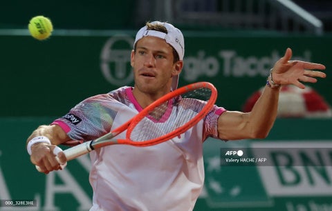 Diego Schwartzman durante el abierto de Mónaco.