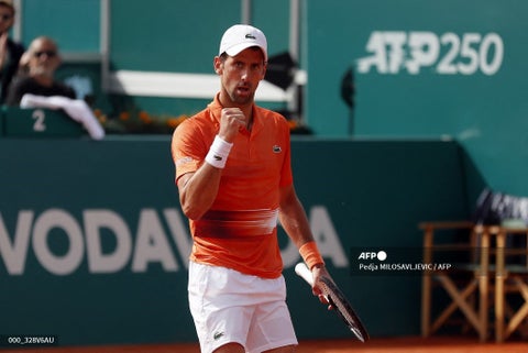 Novak Djokovic en su participación en el abierto de Serbia.