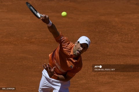 Novak Djokovic en su victoria en el Master de Madrid.