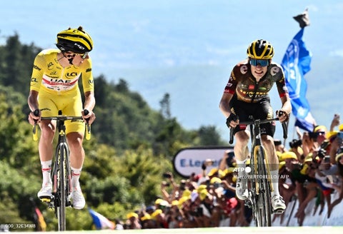 Jonas Vingegaard y Tadej Pogacar