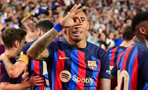 Raphinha marcó gol en la victoria de Barcelona ante Real Madrid en Las Vegas