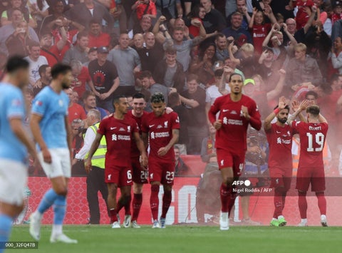 Liverpool y Manchester Community Shield 2022.