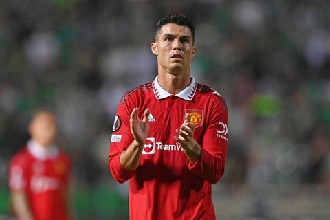 Cristiano Ronaldo jugando con el Manchester United