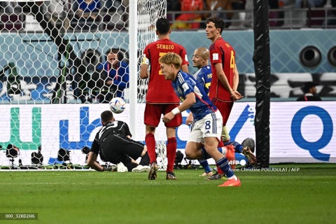 Los dos goles de la victoria de Japón ante España