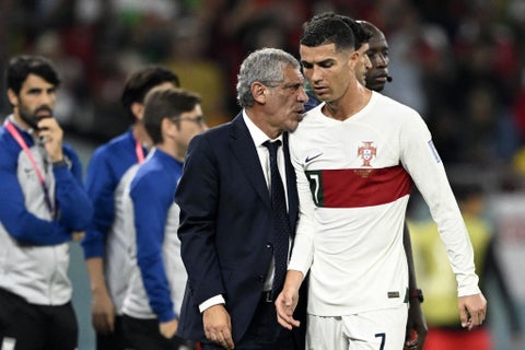 Cristiano Ronaldo y Fernando Santos con la selección de Portugal