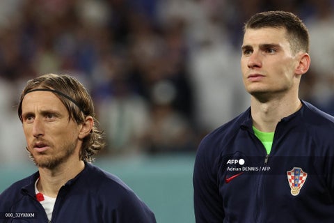 Dominik Livakovic y Luka Modric