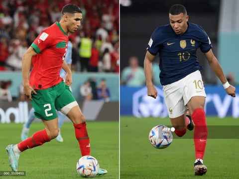 Mbappé - Hakimi - Francia vs Marruecos - Mundial Qatar 2022