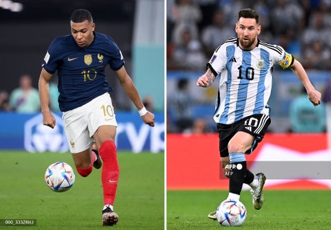 Kylian Mbappé y Lionel Messi