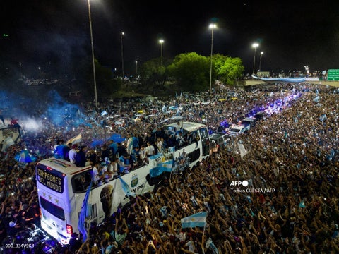 Recibimiento de la Selección Argentina tras el Mundial 2022