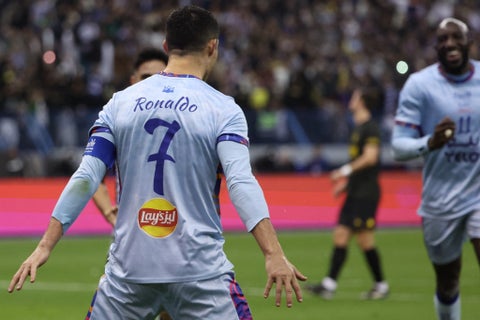 Cristiano Ronaldo en un partido con Al Nassr