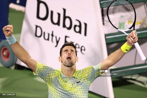 Novak Djokovic en el Torneo de Dubái 2023