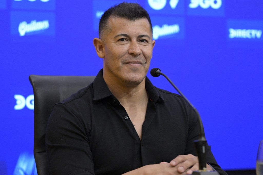 Jorge Almirón en su presentación con Boca Juniors
