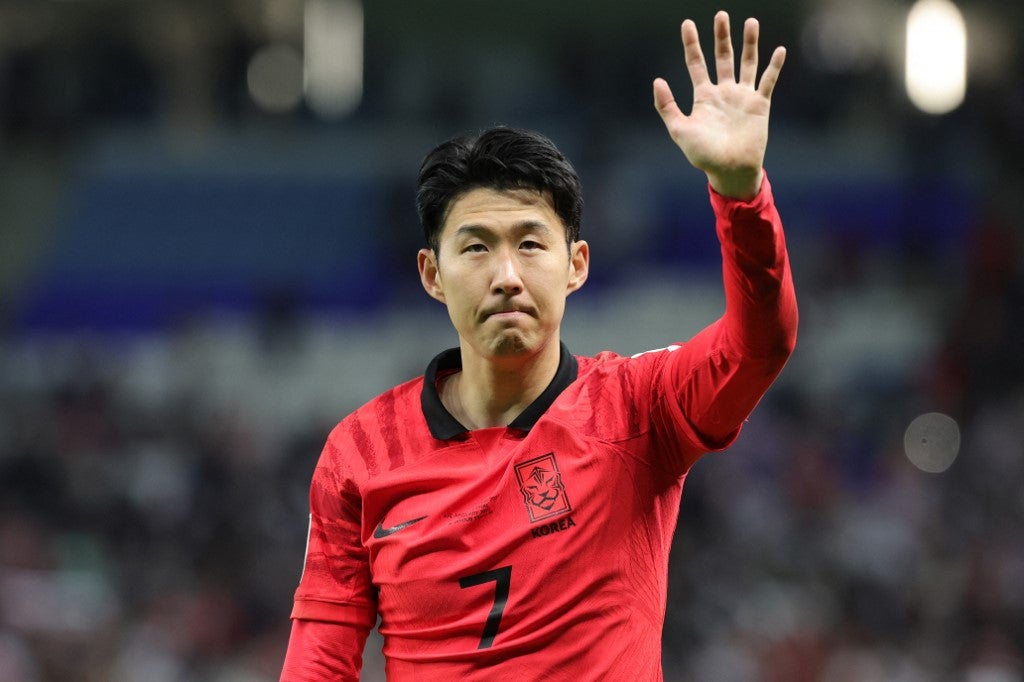 Son Heung-min con la selección de Corea del Sur