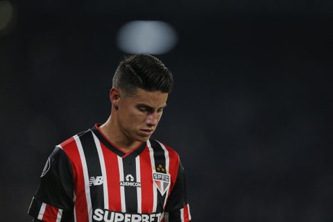 James Rodríguez con Sao Paulo disputando la Copa Libertadores