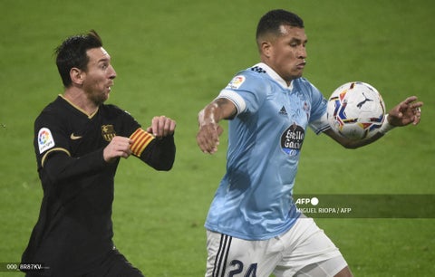 Jeison Murillo y Lionel Messi