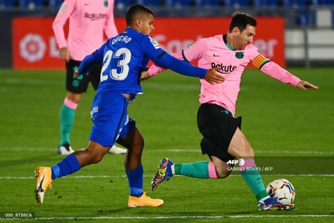 Cucho Hernández y Messi - Getafe vs Barcelona 2020