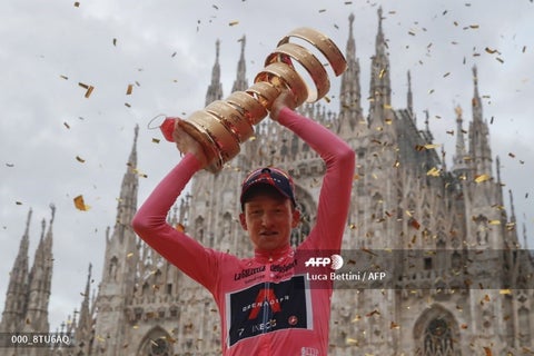 Tao Geoghegan Hart, ciclista del Ineos campeón del Giro de Italia