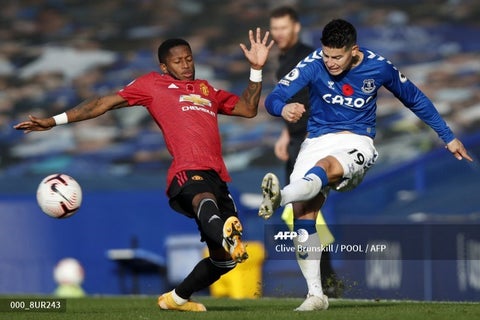 James Rodríguez, jugador del Everton