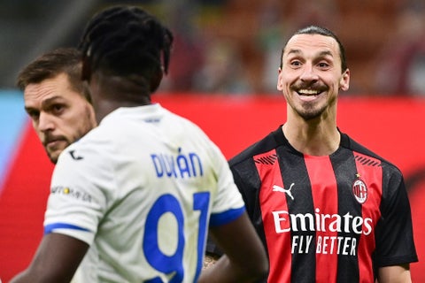 Zlatan Ibrahimovic, Duván Zapata, Milán vs Atalanta