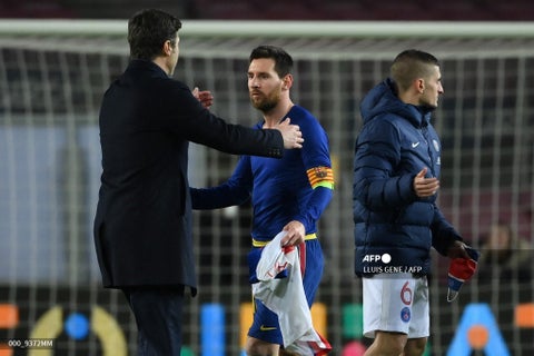 Mauricio Pochettino y Lionel Messi