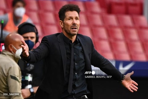 Diego Cholo Simeone, técnico del Atlético de Madrid
