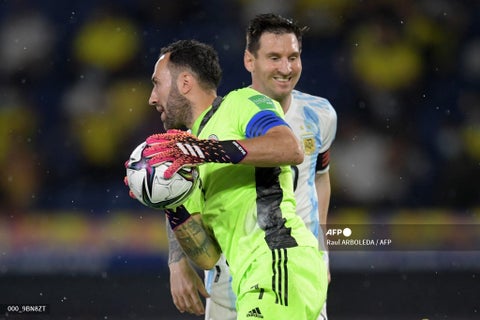 David Ospina y Lionel Messi