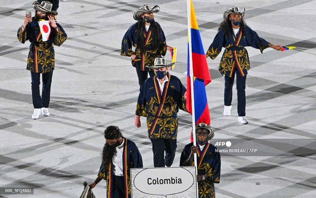 Colombia en desfile olímpico