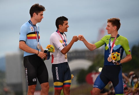 Richard Carapaz, Tadej Pogacar, Wout Van Aert, Juegos Olímpicos Tokio