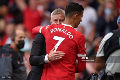 Cristiano Ronaldo y Solskjaer