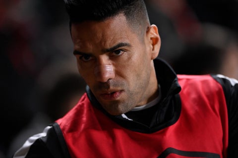 Radamel Falcao en su último encuentro con Rayo Vallecano.