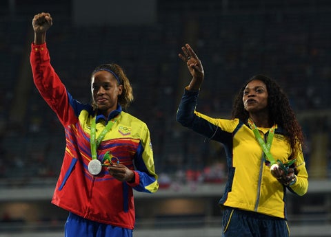 Yulimar Rojas y Caterine Ibargüen