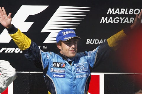 Fernando Alonso en el Gran Premio de Hungría 2003