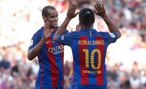 Rivaldo y Ronaldinho. Leyendas del FC Barcelona