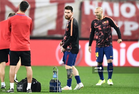 Mascherano y Lionel Messi - Barcelona