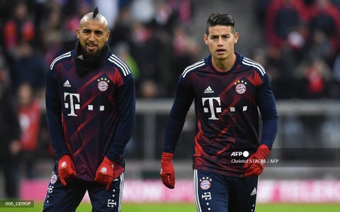 James Rodríguez y Arturo Vidal - Bayer Múnich