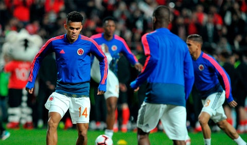 Colombia durante la previa del encuentro ante Corea del Sur