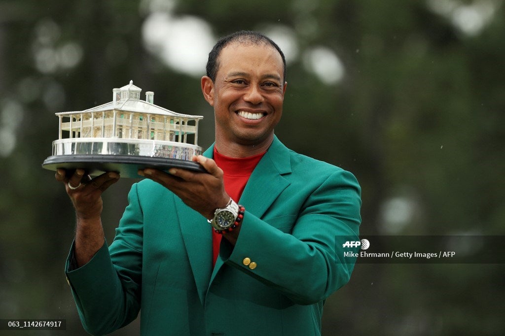 Tiger Woods en su título del Masters de Augusta 2019
