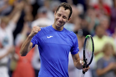 Daniel Galán tras vencer a Stefano Tsitsipas en el US Open