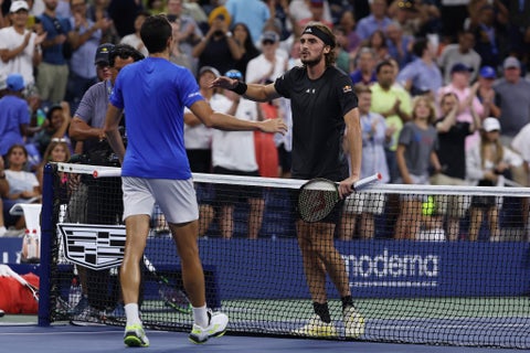 Daniel Galán tras vencer a Stefano Tsitsipas en el Us Open
